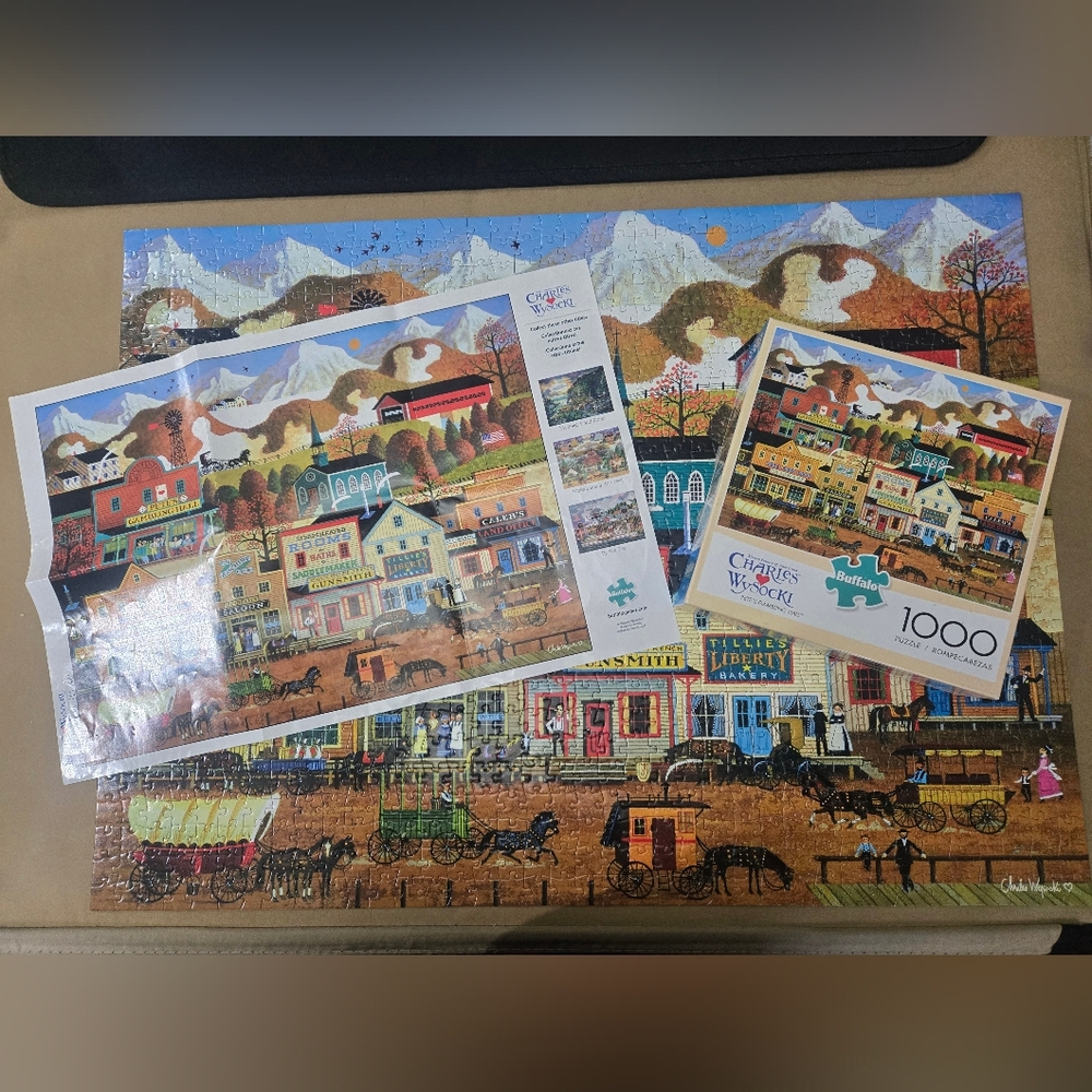 Charles Wysocki-"Petes Gambling Hall"-1000 Piece Jigsaw Buffalo Games Puzzle - Picture 3 of 3